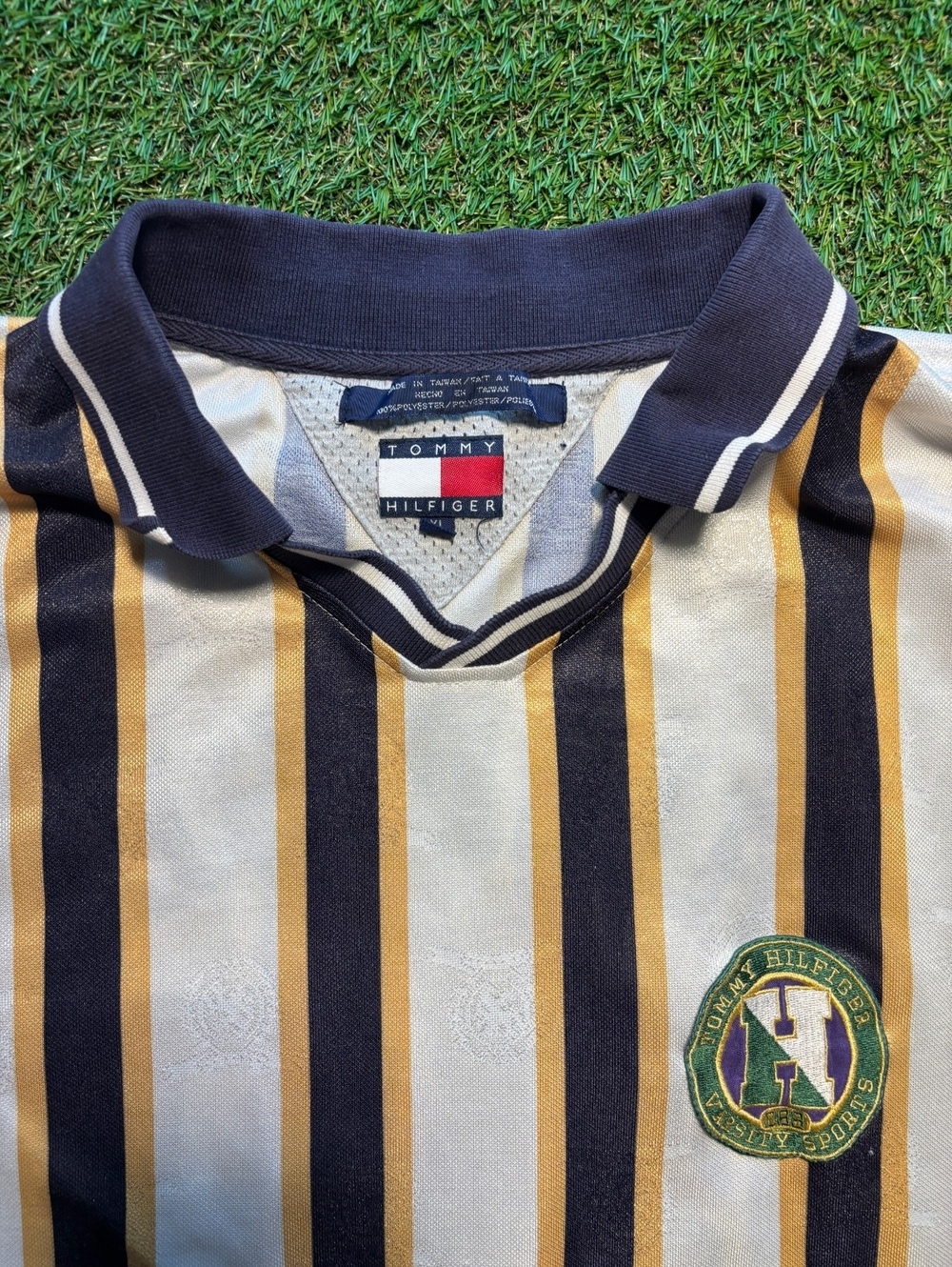 1990s Tommy Hilfiger varsity sports line polo
